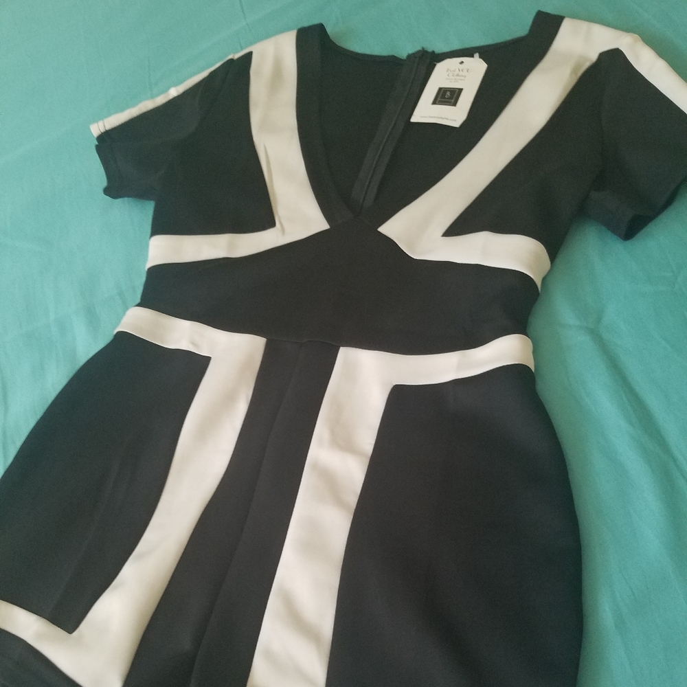 Black and white romper